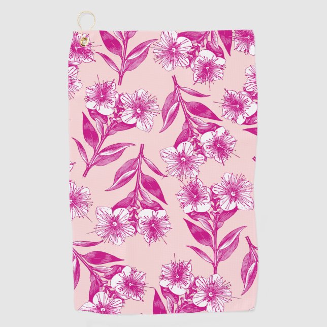 Serviette De Golf Flore mignonne (Devant)