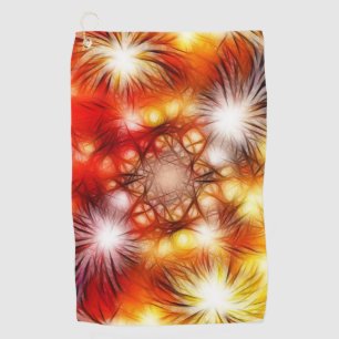 Serviette De Golf Fond d'étoiles de feux d'artifice abstraits