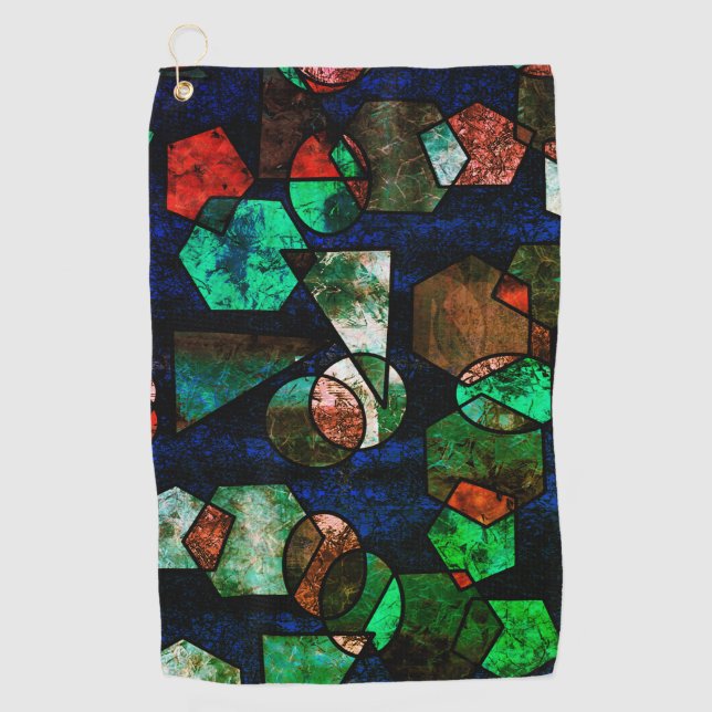 Serviette De Golf Formes géométriques irrégulières avec texture défo (Devant)