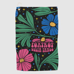 Serviette De Golf Foxtrot Delta Tango Flower Boho