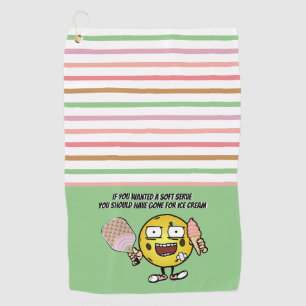 Serviette De Golf Fraise Soft Sert Glace Crème Pickleball Drôle