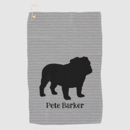 Serviette De Golf Français Bulldog Chien race Silhouette Texte perso