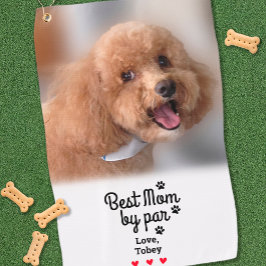Serviette De Golf Fun Best Dog Mom By Par Par Nom Photo Patrouilles 
