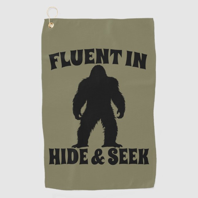 Serviette De Golf Funny Bigfoot - Flexible dans la peau et la recher (Devant)