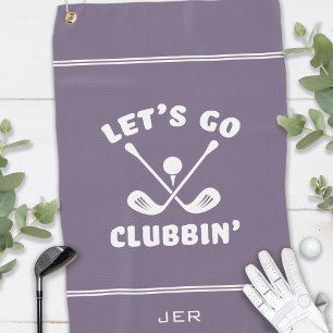 Serviette De Golf Funny Golf Club Humour Golfeur moderne Sports Purp