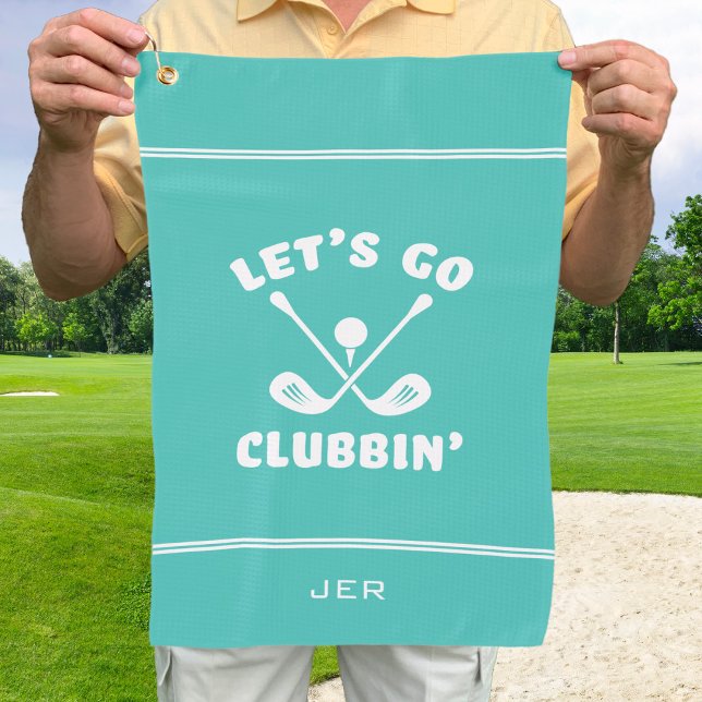 Serviette De Golf Funny Golf Club Humour Modern Golfer Sports Turquo (Funny Golf Club Modern Golfer Sports Pro Teal Green Cute Crossed Clubs Golf Towel )
