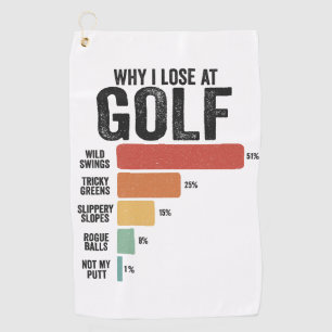 Serviette De Golf Funny Golf Sport Pourquoi Je Perds À Golfing Game 
