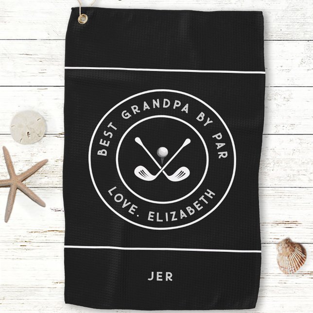 Serviette De Golf Funny Golfer Humour Golf | Meilleur Grand-Père Par (Funny Golfer Humor Golf | Best Grandpa By Par Golf Towel)