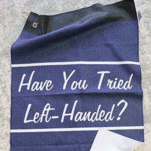 Serviette De Golf Funny marine bleu essayé cadeau gaucher pour golfe