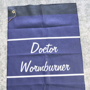 Serviette De Golf Funny marine bleu ver cadeau pour golfer