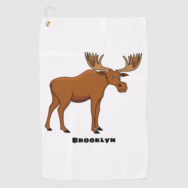Serviette De Golf Funny moose (Devant)