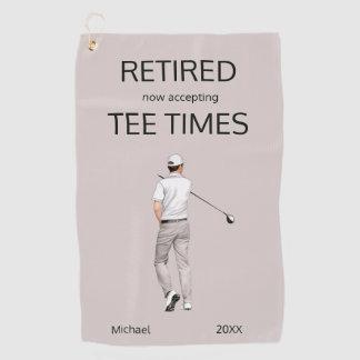 Serviette De Golf Funny Retirement Now Accepting Tee Times Gift