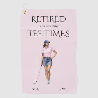 Serviette De Golf Funny Retirement Now Accepting Tee Times Gift
