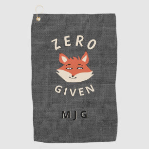 Serviette De Golf Funny Zero Fox donné monogramme