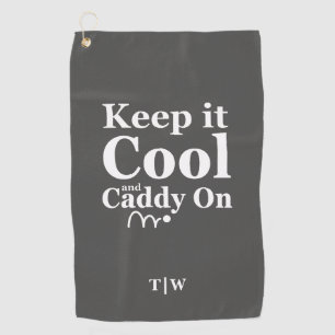Serviette De Golf Gardez-Le Cool Et Caddy Sur Le Nom Du Club De Golf