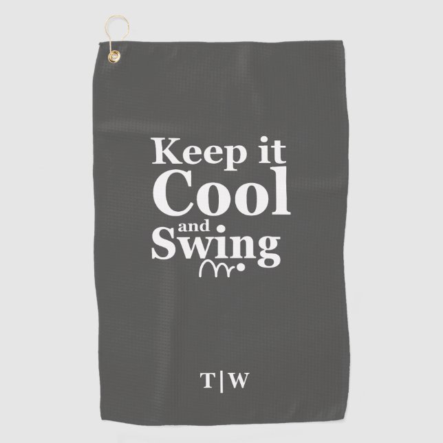 Serviette De Golf Gardez-le Cool et Swing Golf Thème (Devant)