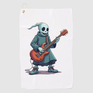Serviette De Golf Ghost Jouer Guitare - Musique Éffrayante Halloween