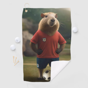 Serviette De Golf "Goal-Scoring Capybara : The Ultimate Soccer Star 