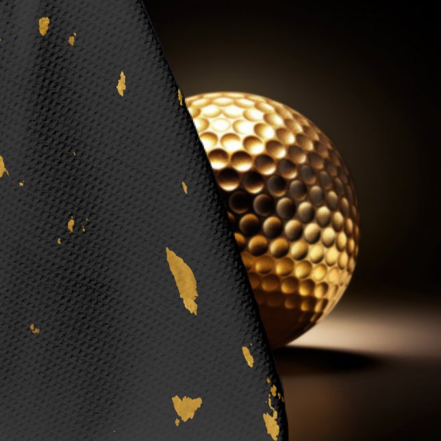 Serviette De Golf Gold Flakes Noir (Créateur téléchargé)
