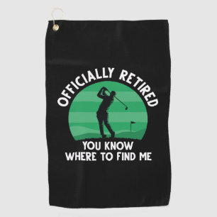 Serviette De Golf Golf à la retraite officielle