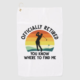 Serviette De Golf Golf à la retraite officielle