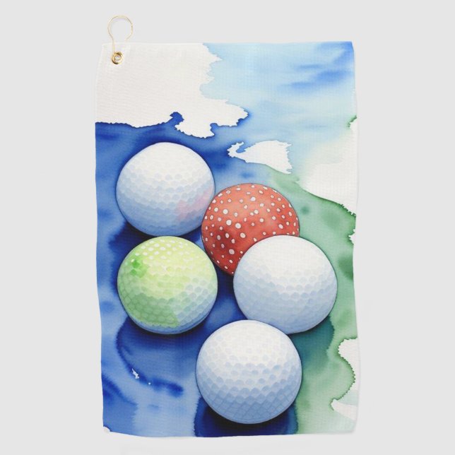 Serviette De Golf Golf Balls Golf Towel (Devant)