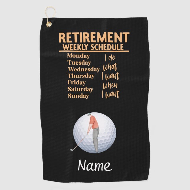 Serviette De Golf Golf Bonne retraite pour Golf Towel (Devant)
