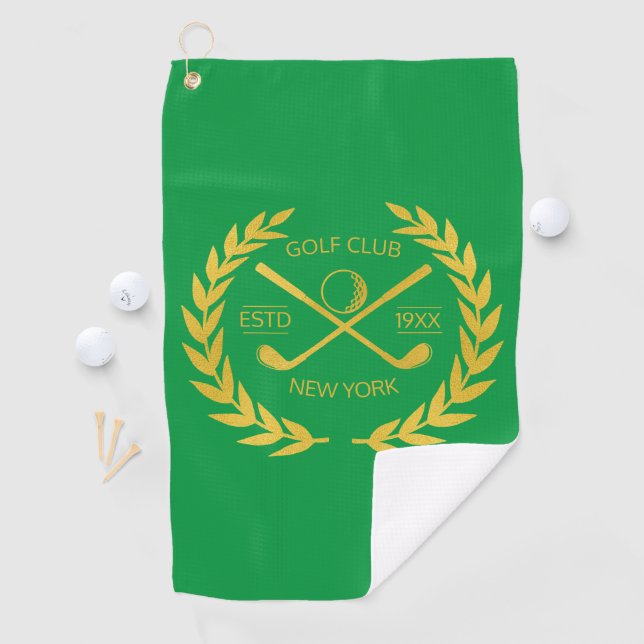 Serviette De Golf Golf Club Gold personnalisé Élégant minimaliste mo (En situation)
