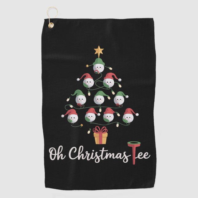 Serviette De Golf Golf Golfer Funny Golfing Oh Christmas Tee (Devant)