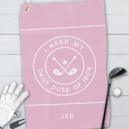 Serviette De Golf Golf Humour Golf Fer Sports Pro Girly Rose