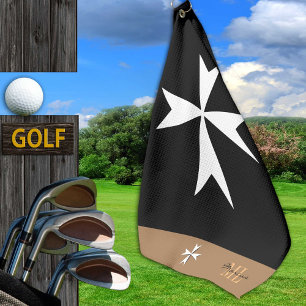 Serviette De Golf Golf Malte Drapeau, Maltese Croix monogrammée St 