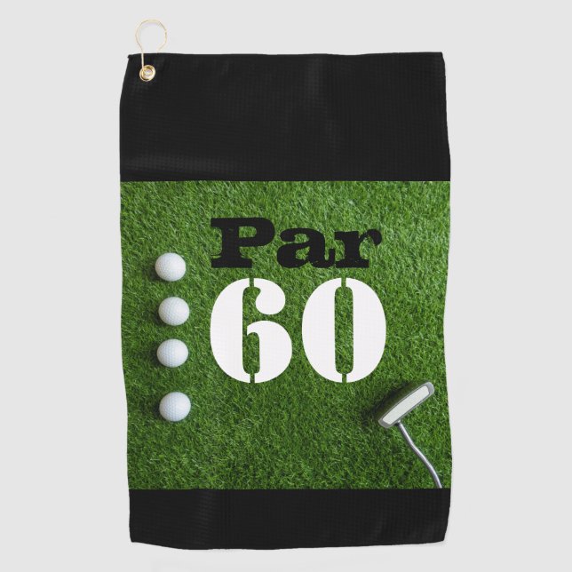 Serviette De Golf Golf Par 60e anniversaire de golfeurs de soixante  (Devant)