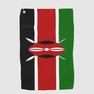 Serviette De Golf Golf Serviette avec drapeau du Kenya