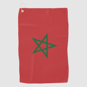 Serviette De Golf Golf Serviette avec drapeau du Maroc