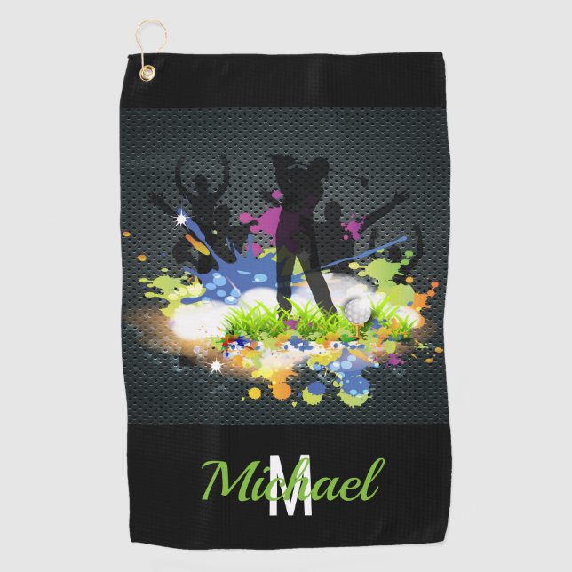 Serviette De Golf Golf Swing Supporters Custom Modern Golfer (Devant)