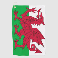 Golf Towel avec drapeau du Pays de Galles, Royaume