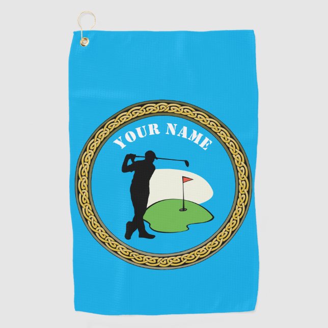 Serviette De Golf Golf Towel Custom Golf - Ajouter un nom (Devant)