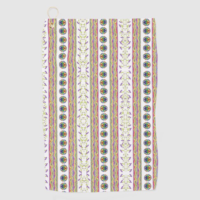 Serviette De Golf Golf Towel Floral (Devant)