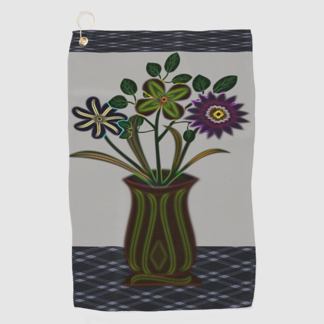 Serviette De Golf Golf Towel Floral (Devant)