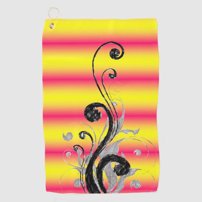 Serviette De Golf Golf Towel Floral (Devant)