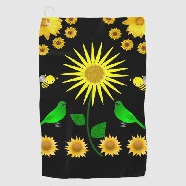 Serviette De Golf Golf Towel Floral (Devant)