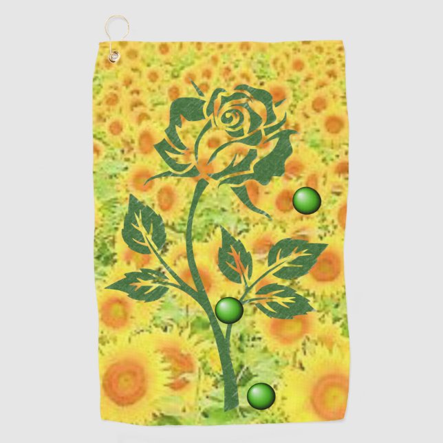 Serviette De Golf Golf Towel Floral (Devant)