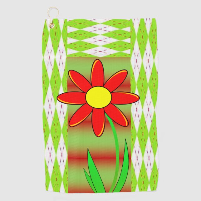 Serviette De Golf Golf Towel Floral (Devant)