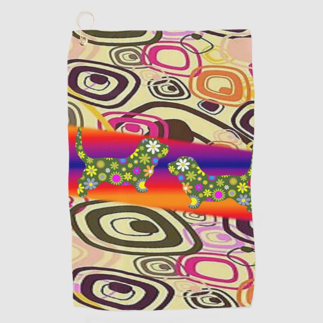 Serviette De Golf Golf Towel Floral (Devant)