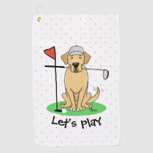 Serviette De Golf Golf Yellow Labrador Retriever (yaourt 3) Chien - 