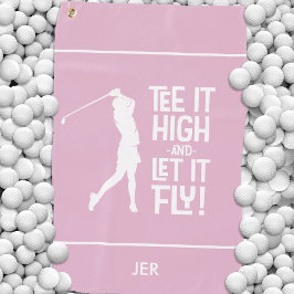 Serviette De Golf Golfer Golf Humour Funny Sports Monogramme Girly R