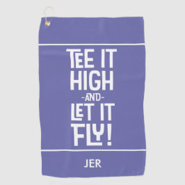 Serviette De Golf Golfer Golf Tee Humour Amusement Monogram Periwink