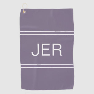Serviette De Golf Golfer Monogrammed Stylish Purple Sports Pro