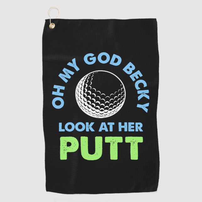 Serviette De Golf Golfer Oh Mon Dieu (Devant)