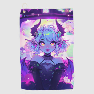 Serviette De Golf Gothique Cyberpunk Demon Imaginaire Anime Girl